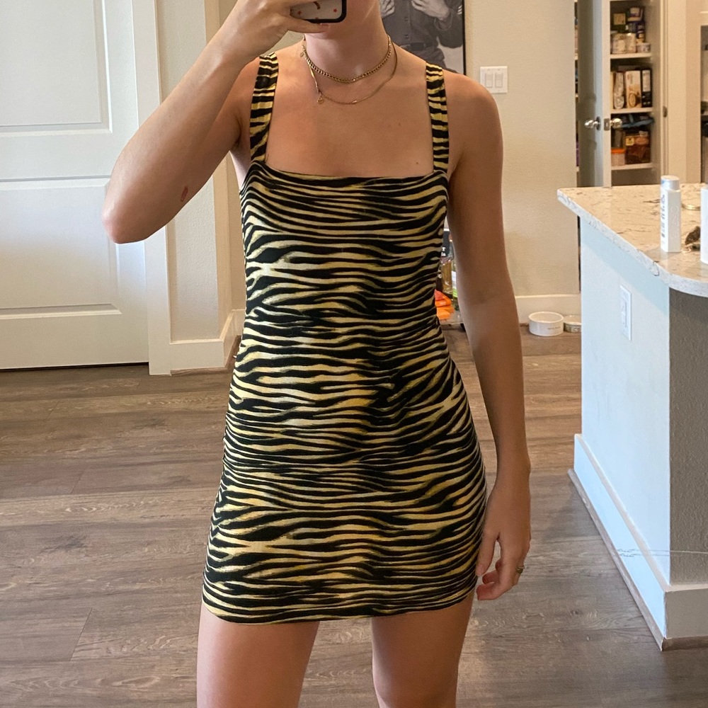 Tiger Print Mini Dress
